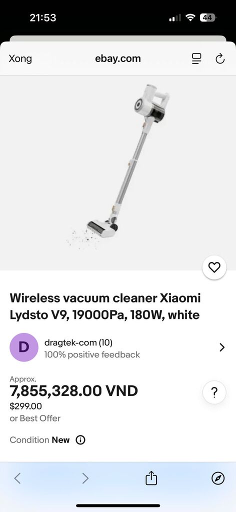 Máy hút bụi không dây Xiaomi Lydsto  V9Pro- Màu trắng thanh lịch - Ảnh 3