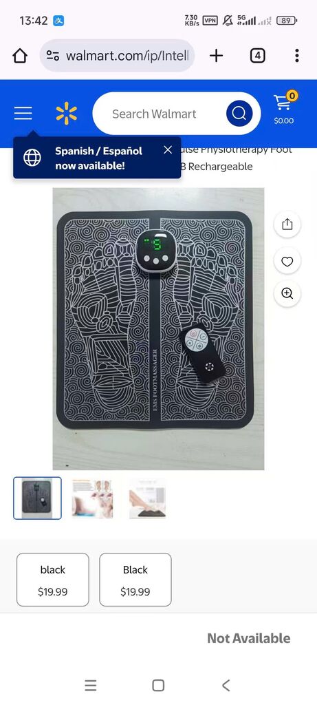 Thảm Massage Chân Gấp gọn EMS Thông Minh kèm điều khiển -  6 Chế Độ 9 Cấp Độ – Giảm Mỏi, Thư Giãn - Ảnh 2