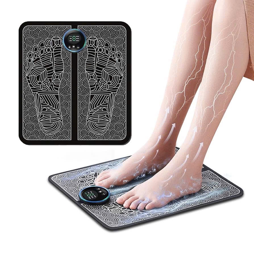 Thảm Massage Chân Gấp gọn EMS Thông Minh kèm điều khiển -  6 Chế Độ 9 Cấp Độ – Giảm Mỏi, Thư Giãn