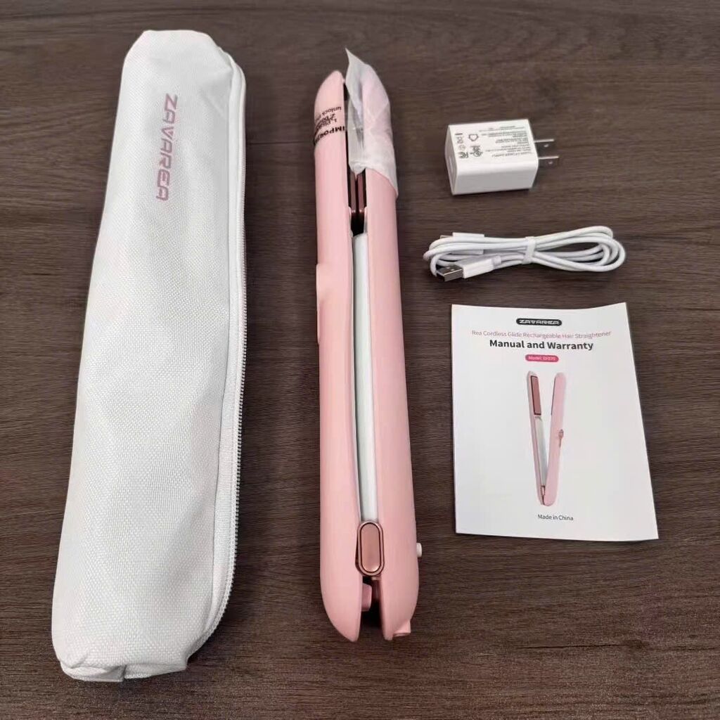 {Hàng ord} Máy Duỗi Tóc Không Dây ZAVAREA – Uốn & Duỗi 2in1Tặng Kèm Túi Đựng chống nhiệt - Ảnh 2