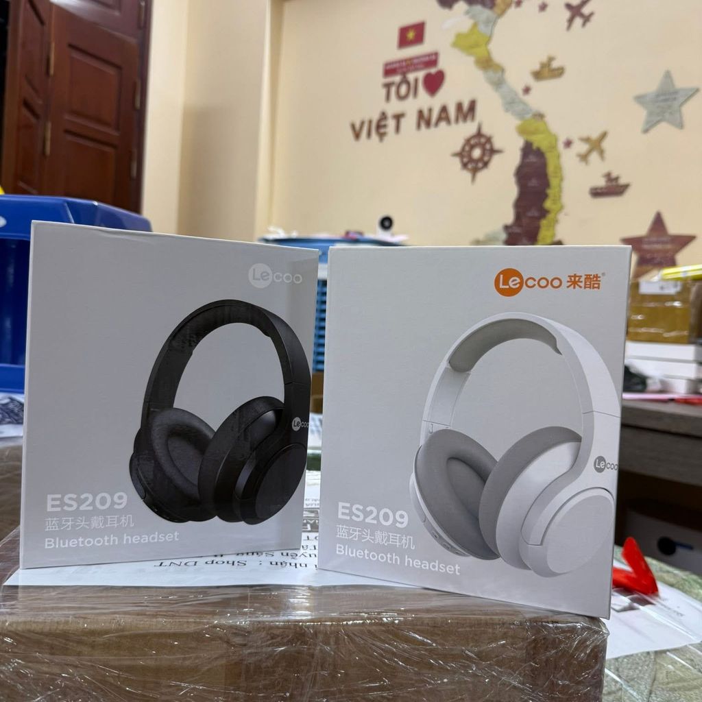Tai nghe Bluetooth Lenovo Lecoo ES209 - Siêu nhẹ, Mic khử tiếng ồn, Pin 10h, Gấp gọn tiện lợi