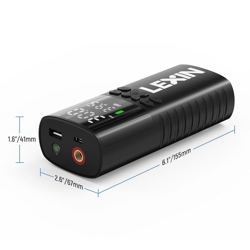 Bơm điện cầm tay thông minh LEXIN P4 (hàng Amazon) - Đa năng, Tiện lợi và bền bỉ - Có đèn SOS - Ảnh 2