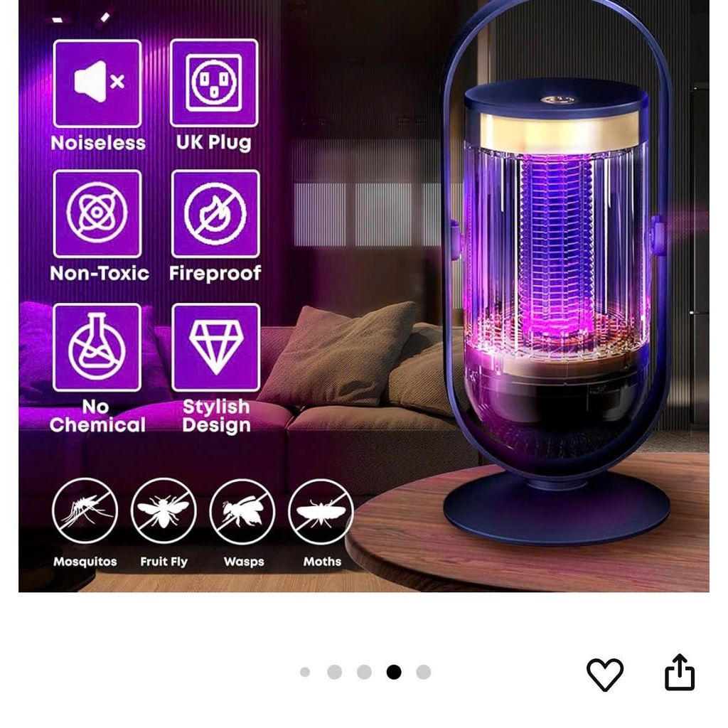Đèn diệt muỗi thông minh Groovier - Ánh sáng UV 360°,Nhỏ gọn kèm quay xách