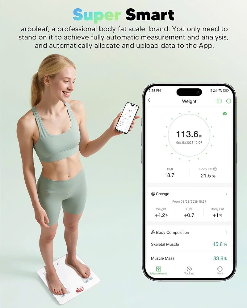 Cân điện tử thông minh Arboleaf - Theo dõi 14 chỉ số cơ thể, chính xác, dễ sử dụng, app tiếng Việt - Ảnh 5