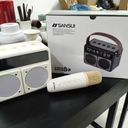 Loa Bluetooth Karaoke Mini SANSUI V2 Kèm 2 mic không dây – Màn Hình LED Hiển Thị Lời Bài Hát - Ảnh 9