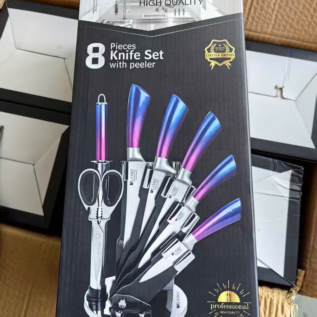 BỘ DAO ALOMI 8 MÓN – DỤNG CỤ NHÀ BẾP TIỆN LỢI (hàng Amazon) - Ảnh 4