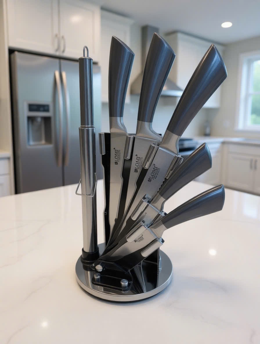 BỘ DAO ALOMI 8 MÓN – DỤNG CỤ NHÀ BẾP TIỆN LỢI (hàng Amazon)