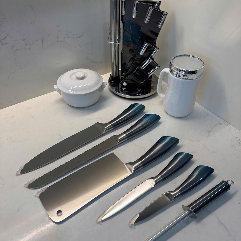 BỘ DAO ALOMI 8 MÓN – DỤNG CỤ NHÀ BẾP TIỆN LỢI (hàng Amazon) - Giao random ko chọn màu - Ảnh 4