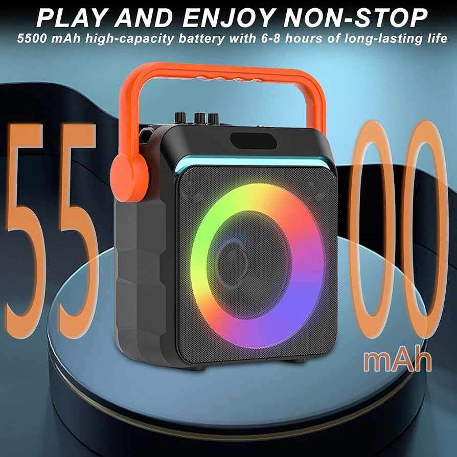 Loa Karaoke Bluetooth  – 2 Micro Không Dây – LED RGB – Hỗ trợ TWS -Pin trâu - Ảnh 9