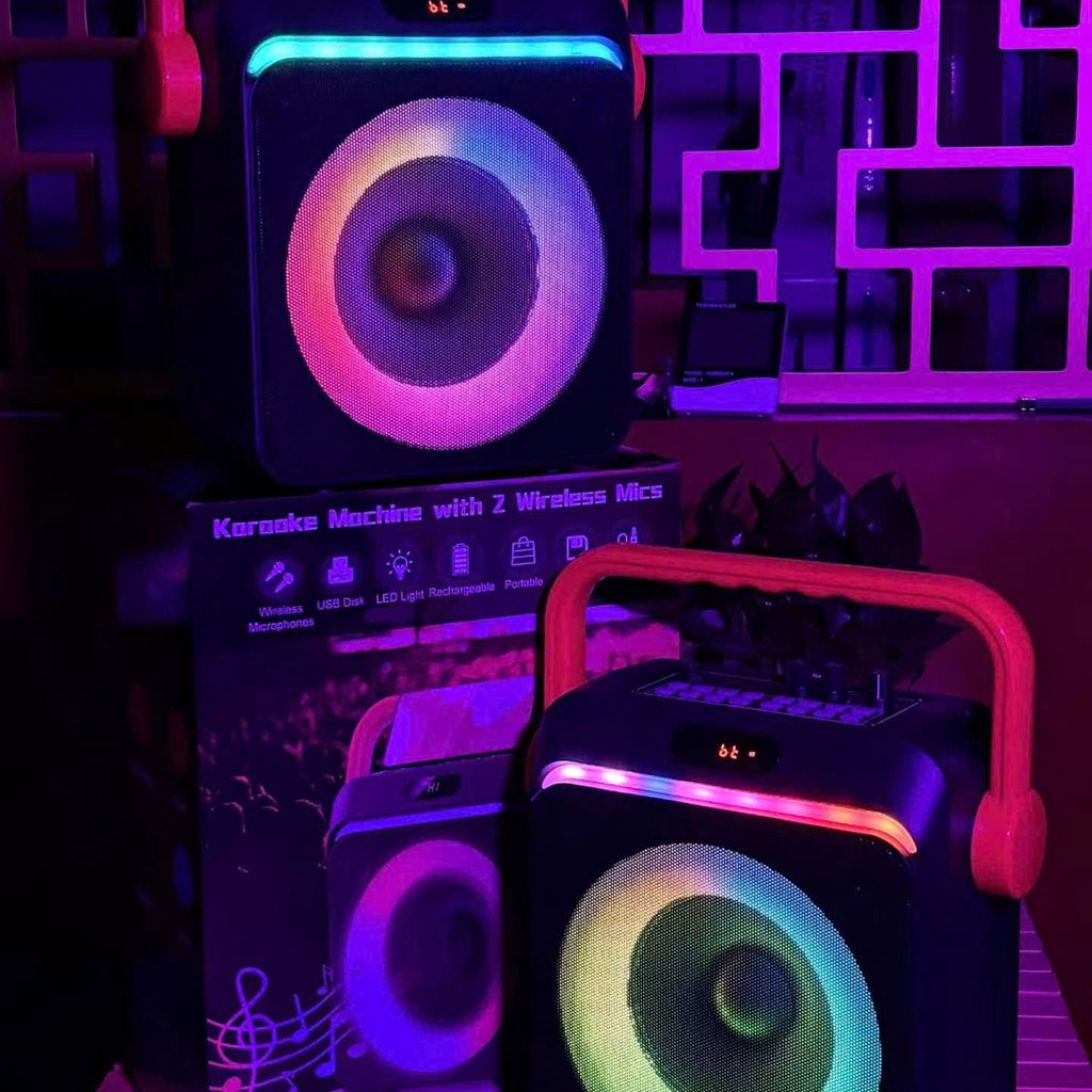 Loa Karaoke Bluetooth  – 2 Micro Không Dây – LED RGB – Hỗ trợ TWS -Pin trâu - Ảnh 5