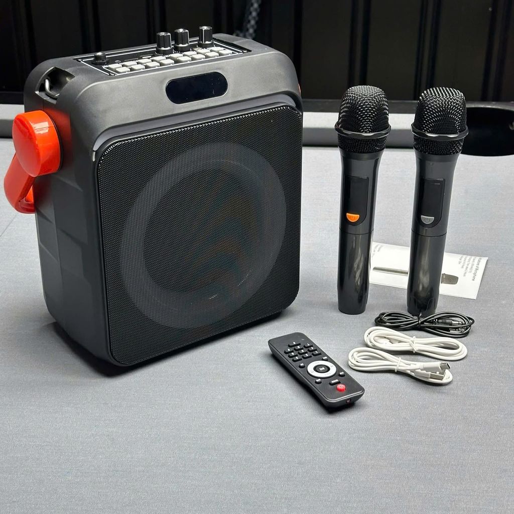 Loa Karaoke Bluetooth  – 2 Micro Không Dây – LED RGB – Hỗ trợ TWS -Pin trâu