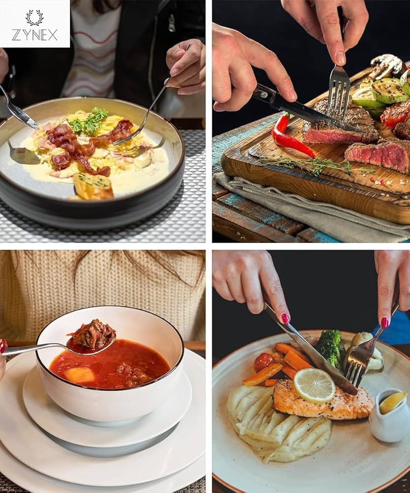 Bộ muỗng nĩa dao 24 món MUTNITT - Chất liệu cao cấp, an toàn, kiểu dáng thanh lịch (hàng Amazon) - Ảnh 10
