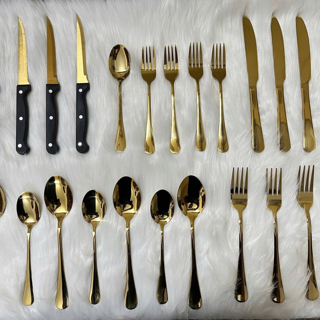 Bộ muỗng nĩa dao 24 món MUTNITT - Chất liệu cao cấp, an toàn, kiểu dáng thanh lịch (hàng Amazon) - Ảnh 3