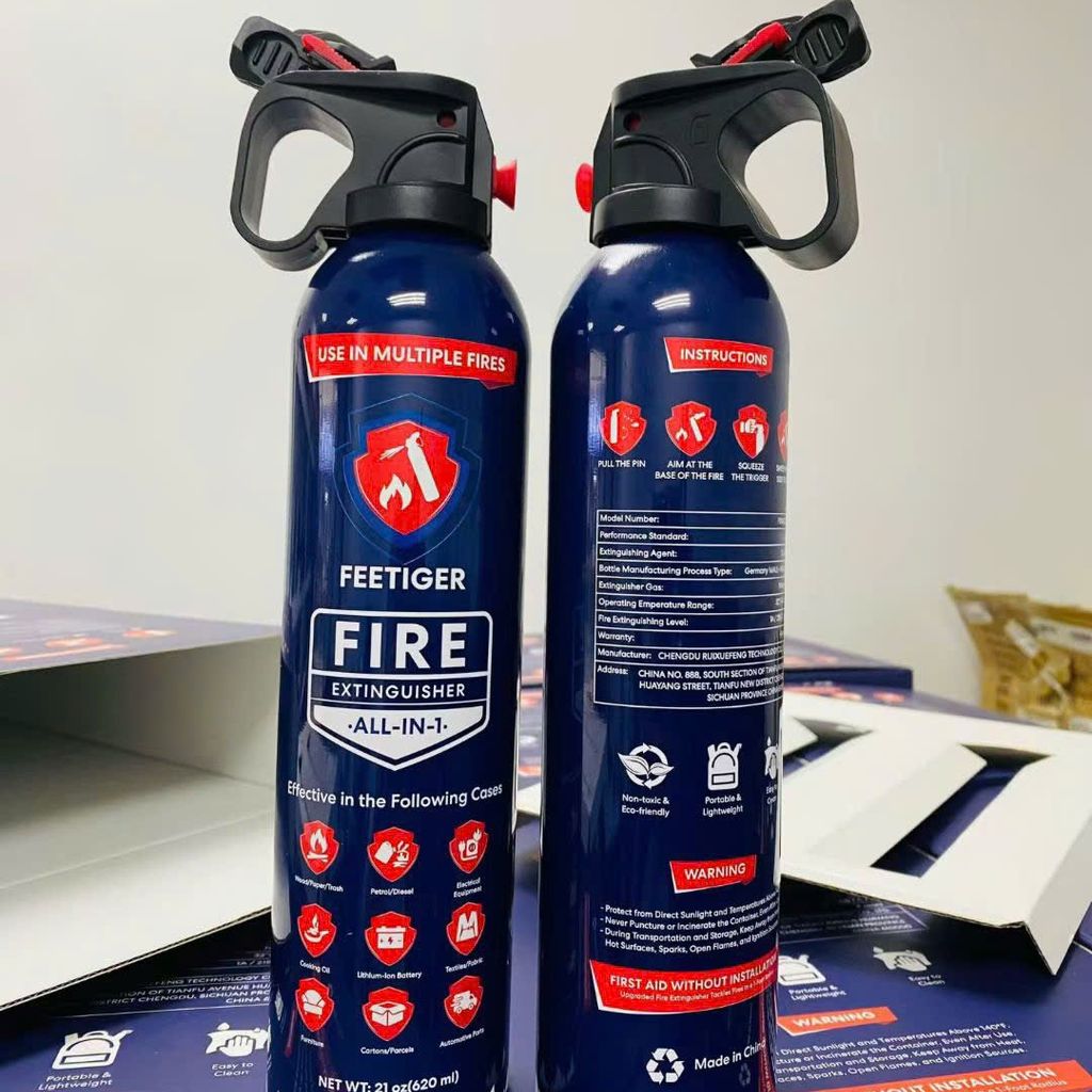 Bình xịt chữa cháy mini FEETIGER – Đa năng, dễ dùng, an toàn - 1 hộp 2 bình, ko tách lẻ - Ảnh 5
