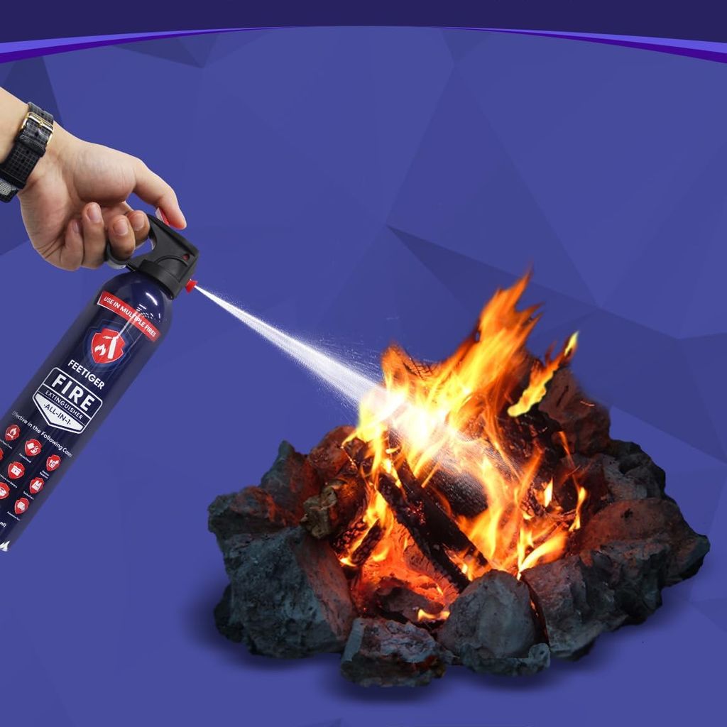 Bình xịt chữa cháy mini FEETIGER – Đa năng, dễ dùng, an toàn - 1 hộp 2 bình, ko tách lẻ - Ảnh 4