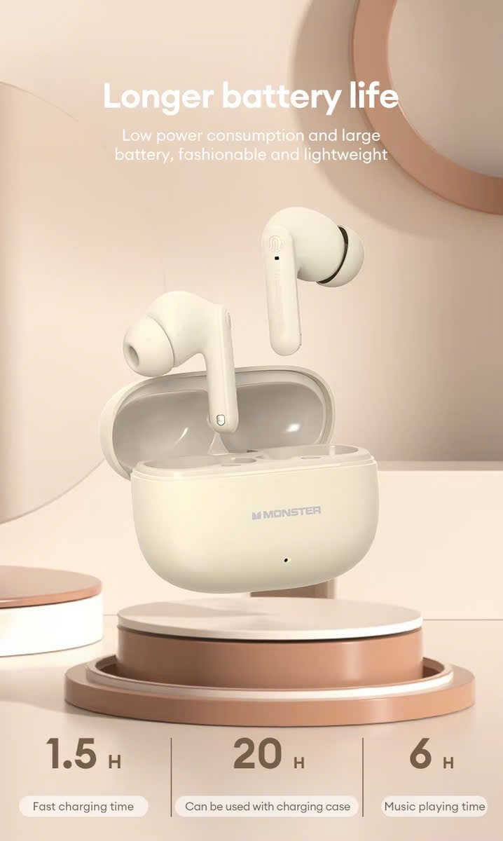 Tai Nghe Bluetooth Monster XKT27 – Chống Ồn Chủ Động, Âm Thanh HIFI - Ảnh 8