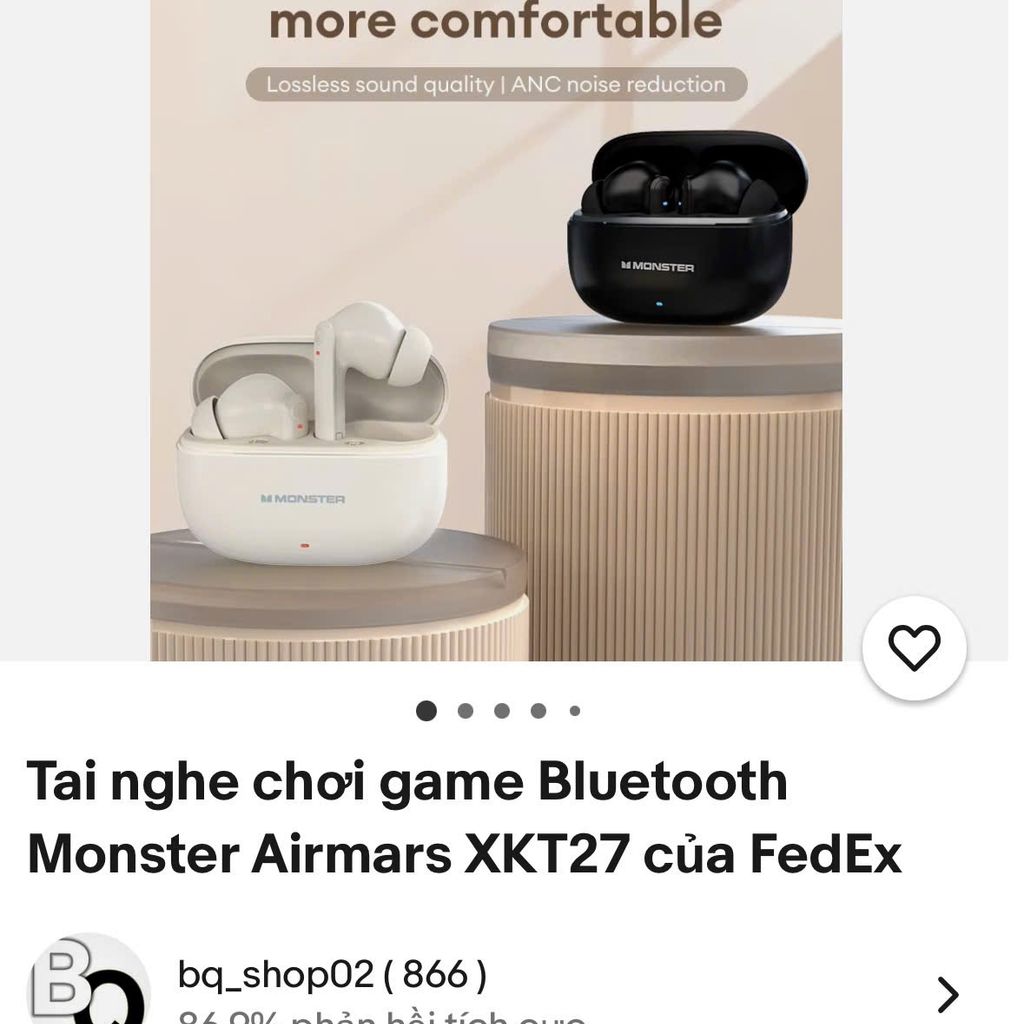 Tai Nghe Bluetooth Monster XKT27 – Chống Ồn Chủ Động, Âm Thanh HIFI - Ảnh 7