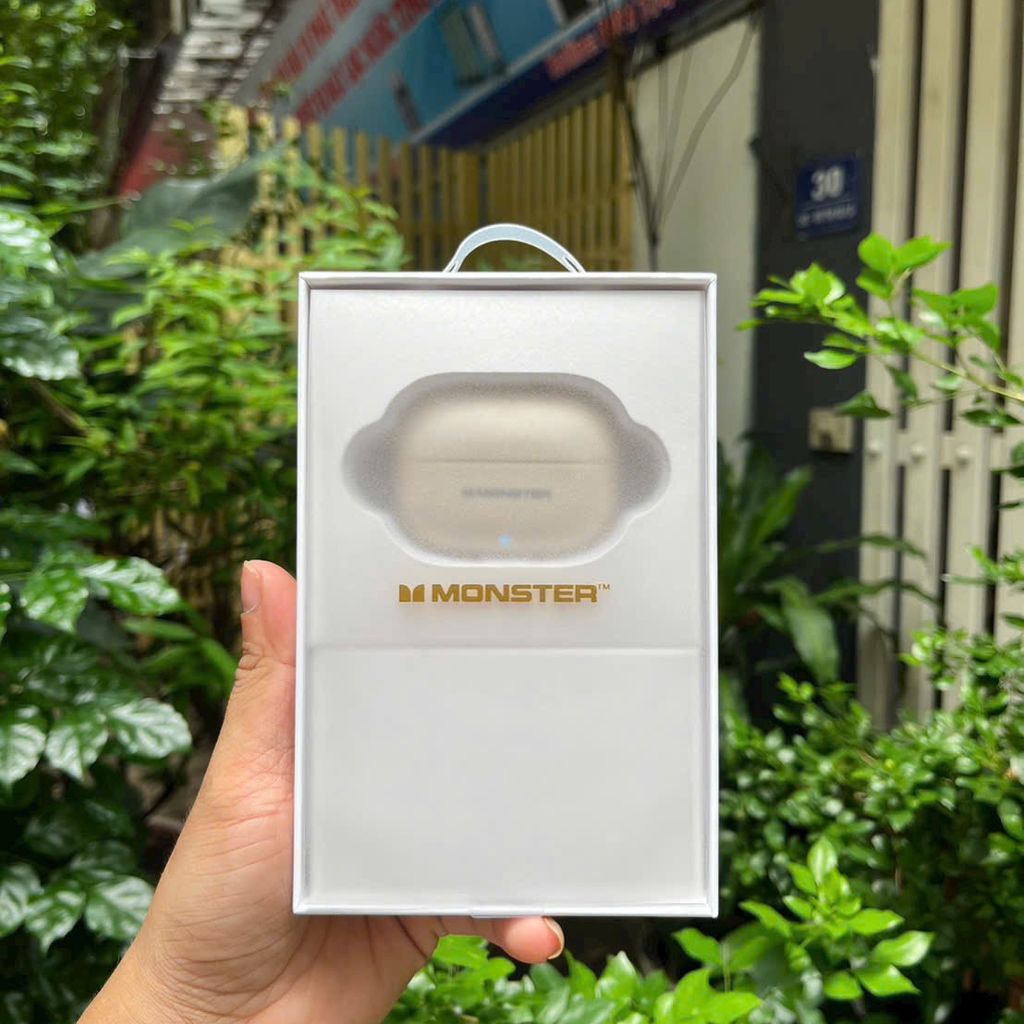  Tai Nghe Bluetooth Monster XKT27 – Chống Ồn Chủ Động, Âm Thanh HIFI - MÀU KEM - Ảnh 4