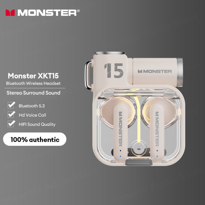 Tai nghe MONSTER XKT15 Bluetooth – Âm thanh sống động, thiết kế cực chất / Màu Be Kem - Ảnh 2