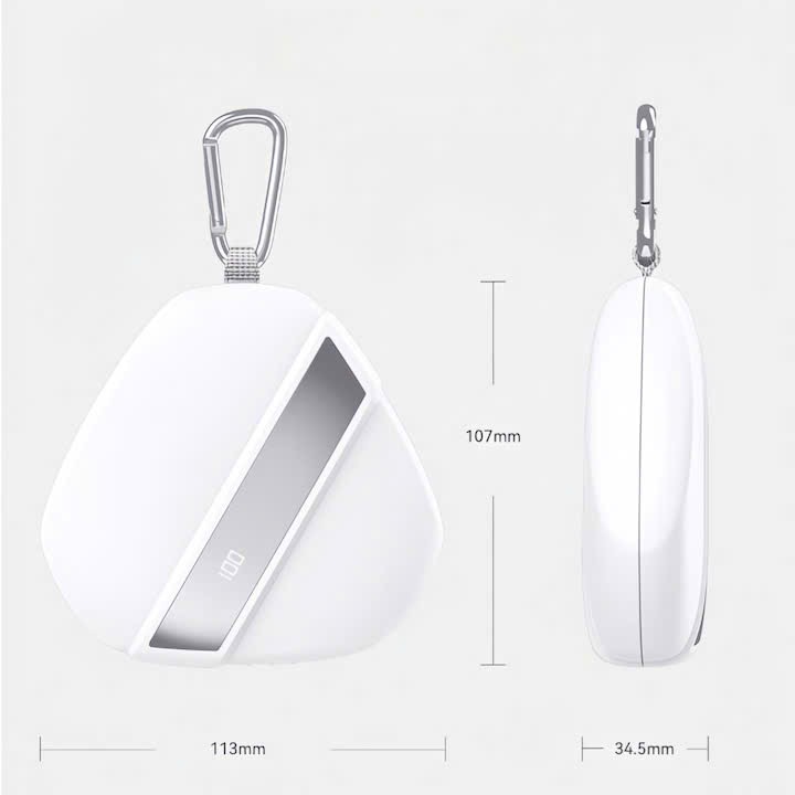  Pin Sạc Dự Phòng HW03 – Công Nghệ Pin Xe Điện 21700, kèm cáp C và đầu chuyển L, đèn Led - màu trắng - Ảnh 2