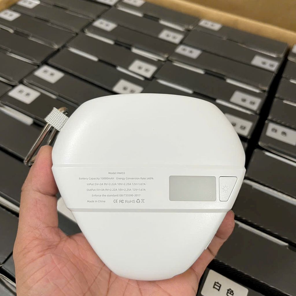  Pin Sạc Dự Phòng HW03 – Công Nghệ Pin Xe Điện 21700, kèm cáp C và đầu chuyển L, đèn Led - màu trắng - Ảnh 5