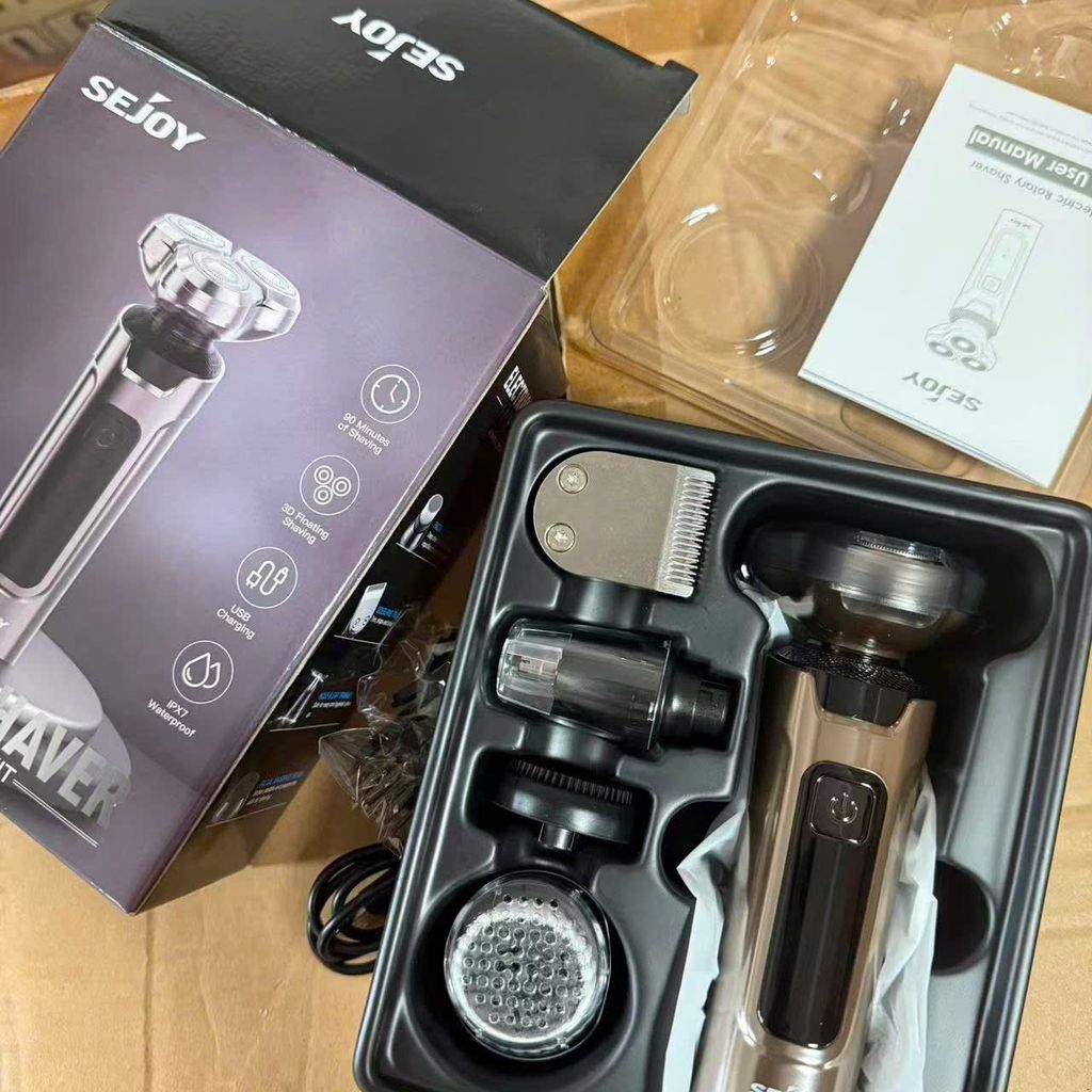 Máy Cạo Râu Điện Đa Năng Sejoy 5in1 – Cạo râu, tỉa tóc, cắt lông mũi, massage, rửa mặt (random màu) - Ảnh 3