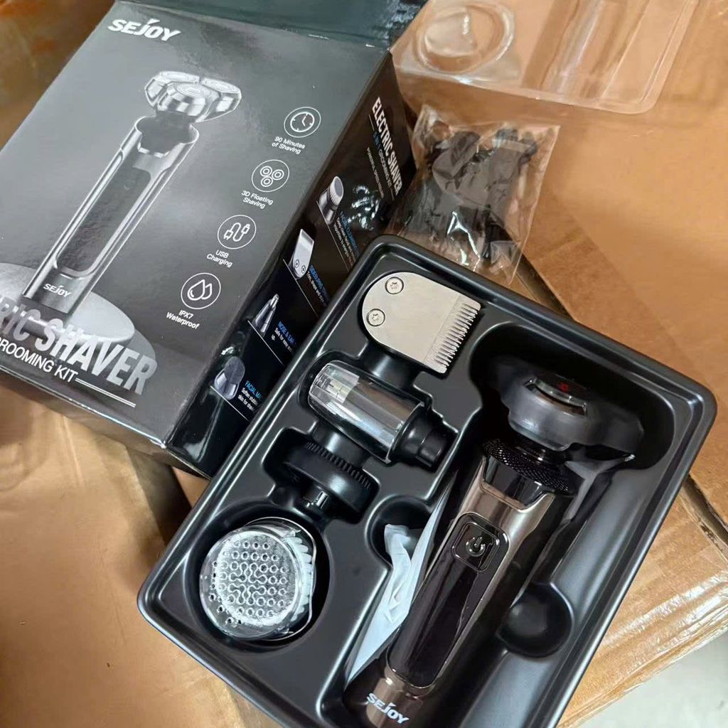 Máy Cạo Râu Điện Đa Năng Sejoy 5in1 – Cạo râu, tỉa tóc, cắt lông mũi, massage, rửa mặt (random màu) - Ảnh 4