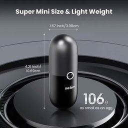 Dao cạo râu mini SEJOY X5 – nhỏ gọn bỏ túi, lưỡi 6 cánh 6000 vòng/phút, chống…