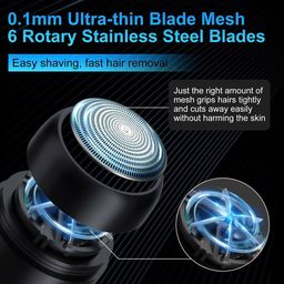 Dao cạo râu mini SEJOY X5 – nhỏ gọn bỏ túi, lưỡi 6 cánh 6000 vòng/phút, chống…