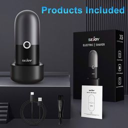 Dao cạo râu mini SEJOY X5 – nhỏ gọn bỏ túi, lưỡi 6 cánh 6000 vòng/phút, chống…
