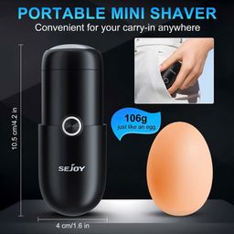 Dao cạo râu mini SEJOY X5 – nhỏ gọn bỏ túi, lưỡi 6 cánh 6000 vòng/phút, chống…