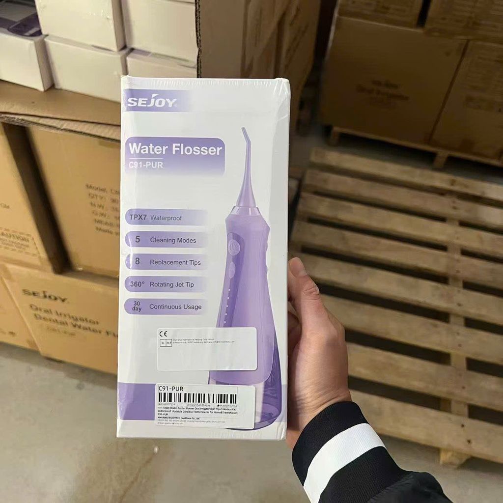 Máy tăm nước SEJOY Portable Water Flosser4 - 6 đầu tăm đi kèm, 4 chế độ , sạch sâu (TÍM - HỒNG) - Ảnh 6