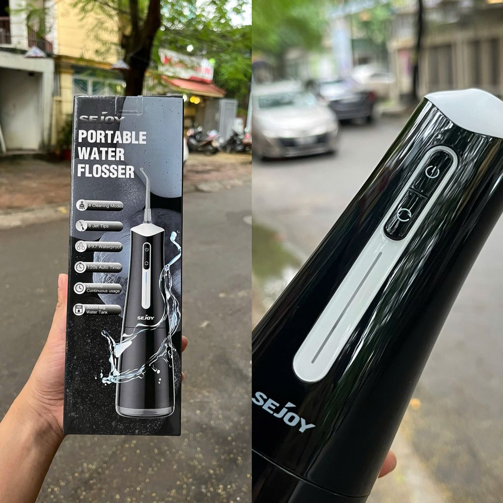 Máy tăm nước SEJOY Portable Water Flosser4 - 6 đầu tăm đi kèm, 4 chế độ chăm sóc, sạch sâu, pin lâu - Ảnh 4