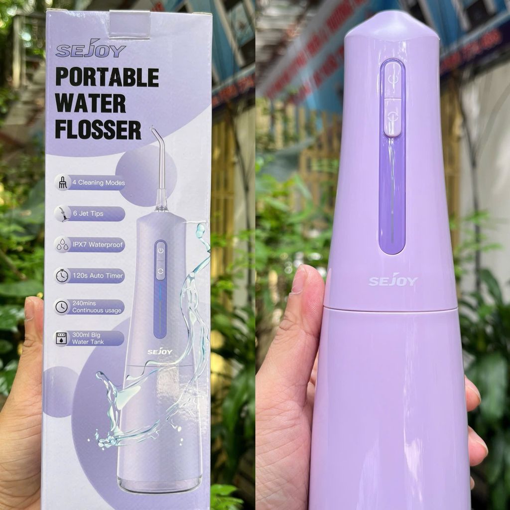 Máy tăm nước SEJOY Portable Water Flosser4 - 6 đầu tăm đi kèm, 4 chế độ chăm sóc, sạch sâu, pin lâu - Ảnh 3