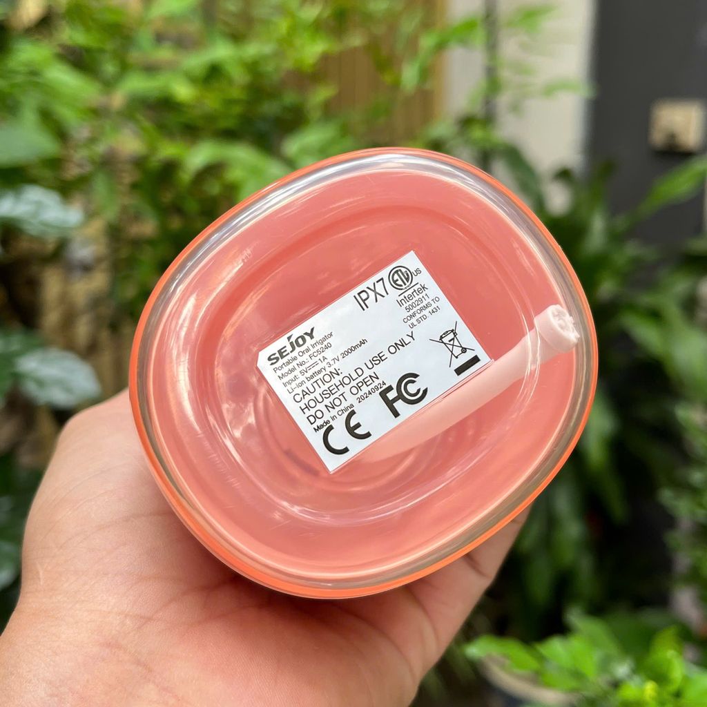 Máy tăm nước SEJOY Portable Water Flosser4 - 6 đầu tăm đi kèm, 4 chế độ , sạch sâu (TÍM - HỒNG) - Ảnh 8