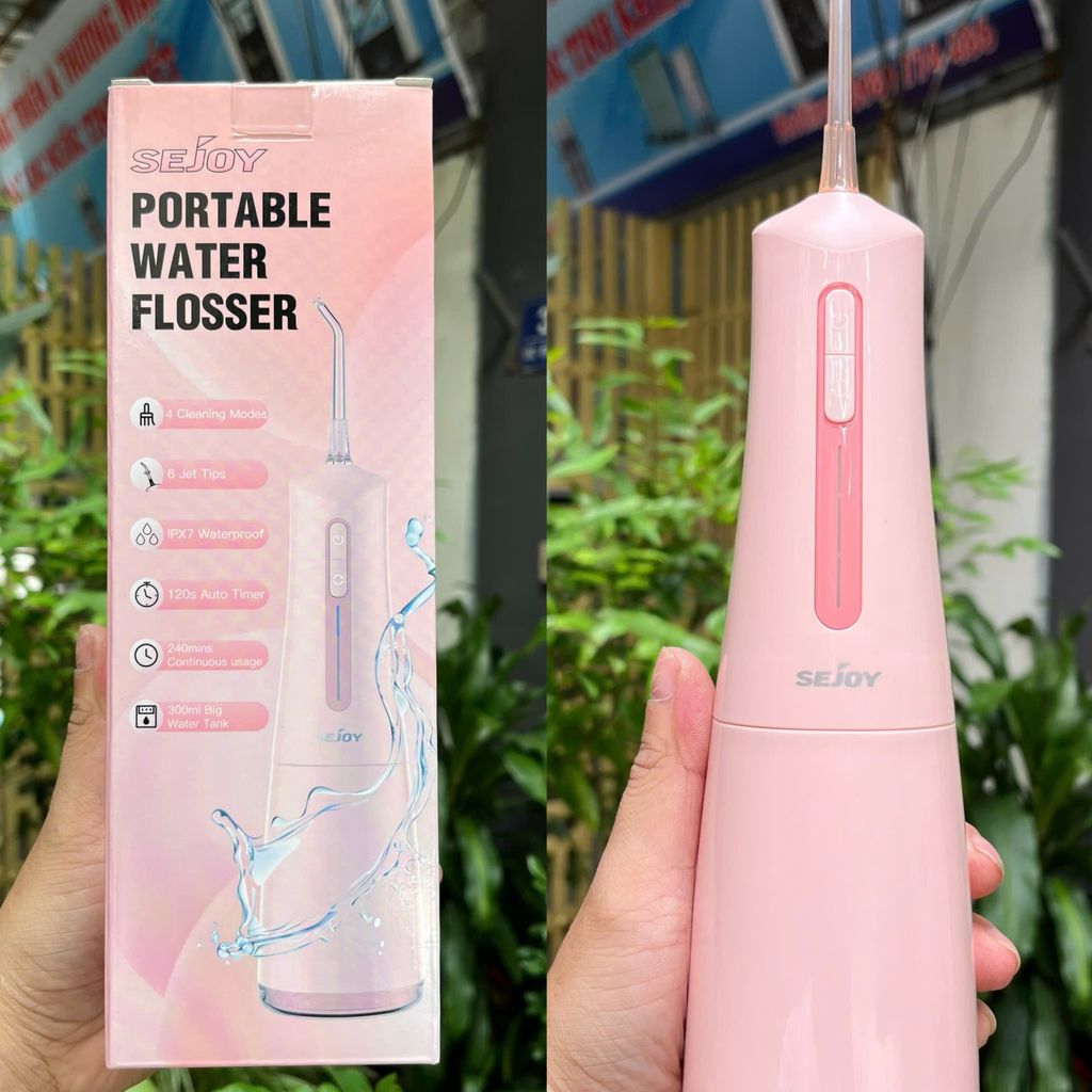 Máy tăm nước SEJOY Portable Water Flosser4 - 6 đầu tăm đi kèm, 4 chế độ chăm sóc, sạch sâu, pin lâu - Ảnh 2