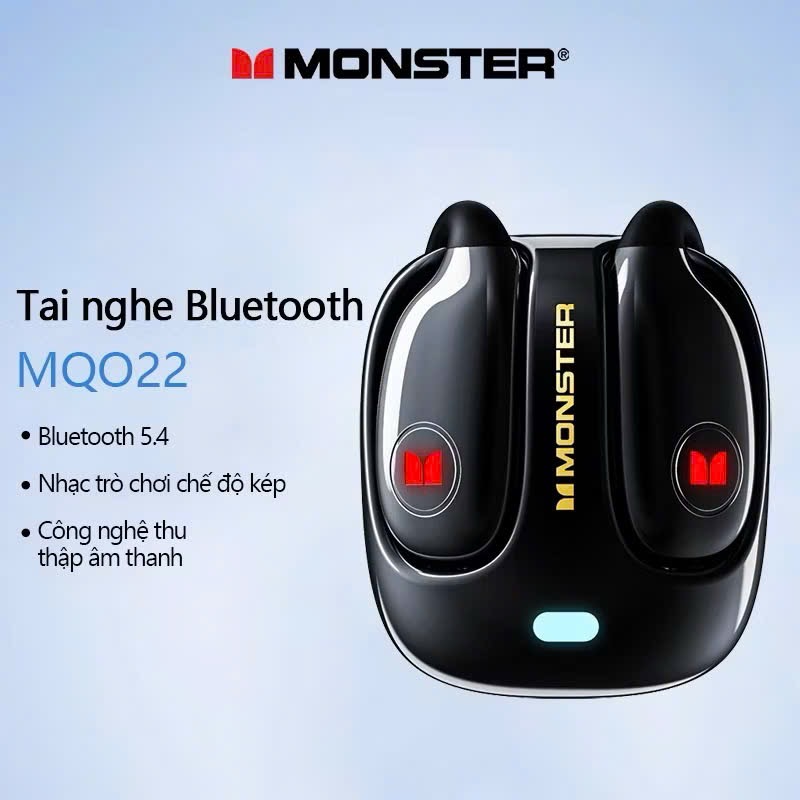 Ord, dự 25/11 Giao – Tai nghe Bluetooth Monster 5.4, HIFI 3D, pin 20h, chế độ kép, lọc ồn thông minh
