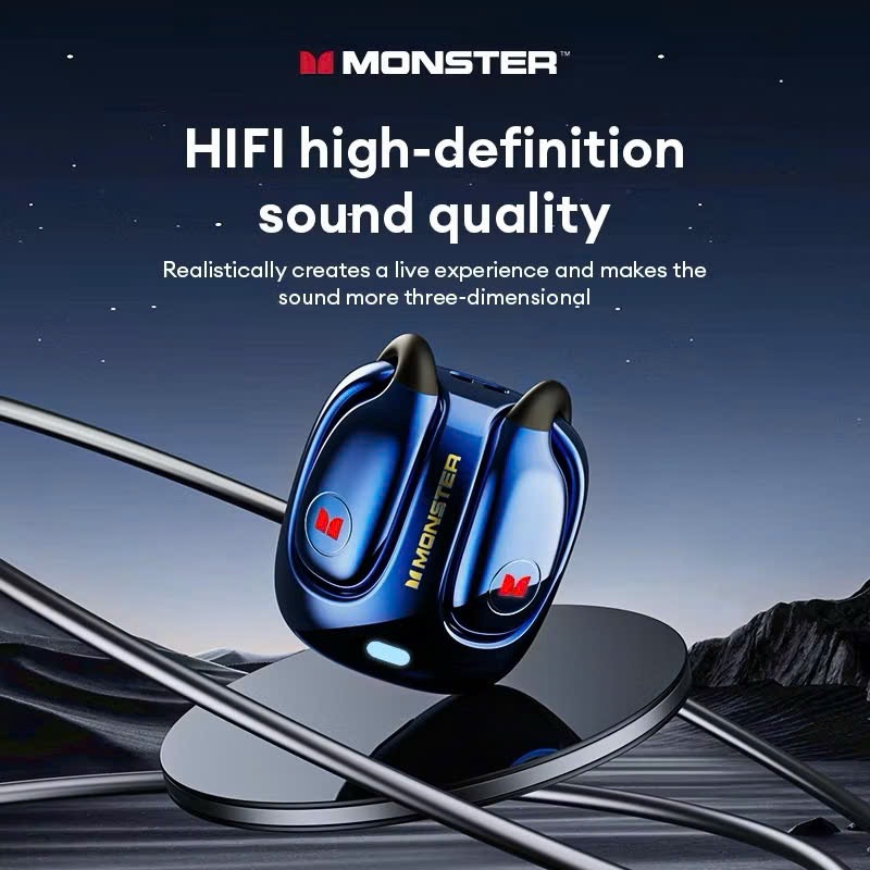 Ord, dự 25/11 Giao – Tai nghe Bluetooth Monster 5.4, HIFI 3D, pin 20h, chế độ kép, lọc ồn thông minh - Ảnh 3