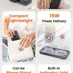 Đế Sạc Không Dây 3in1 TOOCKI Sạc Nhanh – Gấp Gọn, LED Hiển Thị, Hợp Kim Cao Cấp