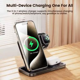 Đế Sạc Không Dây 3in1 TOOCKI Sạc Nhanh – Gấp Gọn, LED Hiển Thị, Hợp Kim Cao Cấp
