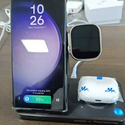 Đế Sạc Không Dây 3in1 TOOCKI Sạc Nhanh – Gấp Gọn, LED Hiển Thị, Hợp Kim Cao Cấp
