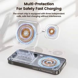 Đế Sạc Không Dây 3in1 TOOCKI Sạc Nhanh – Gấp Gọn, LED Hiển Thị, Hợp Kim Cao Cấp