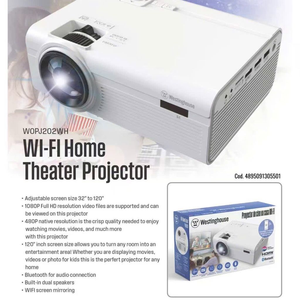 Máy chiếu Westinghouse Wi-Fi Home Theater