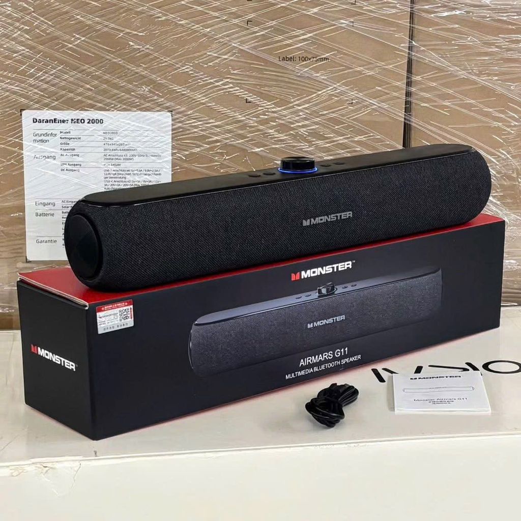 Loa Bluetooth Monster Airmars G11 – soundbar công suất 20W, âm thanh vòm 360°, hỗ trợ thẻ nhớ TF