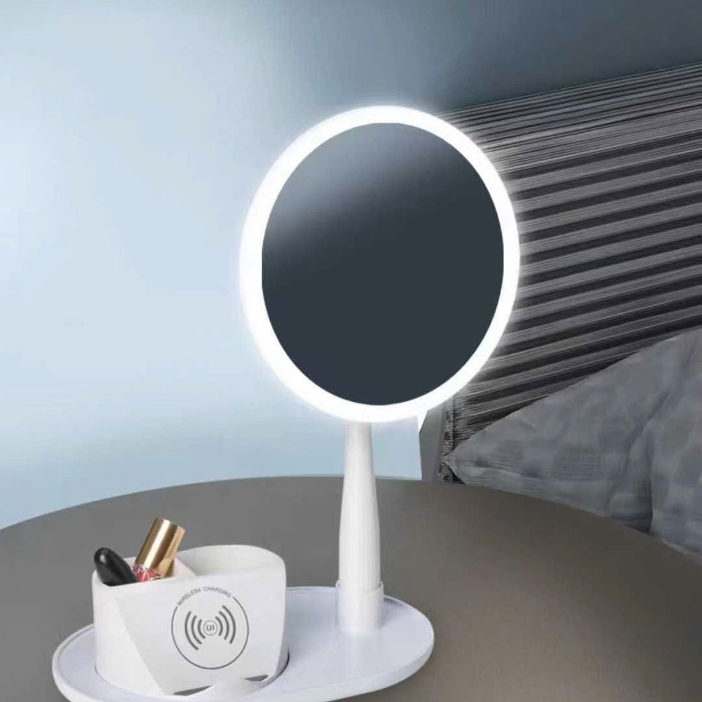 Gương Trang Điểm Thông Minh DINA LED 3 Chế Độ Ánh Sáng, Tích Hợp Sạc Không Dây, Đa Năng 4in1 - Ảnh 2