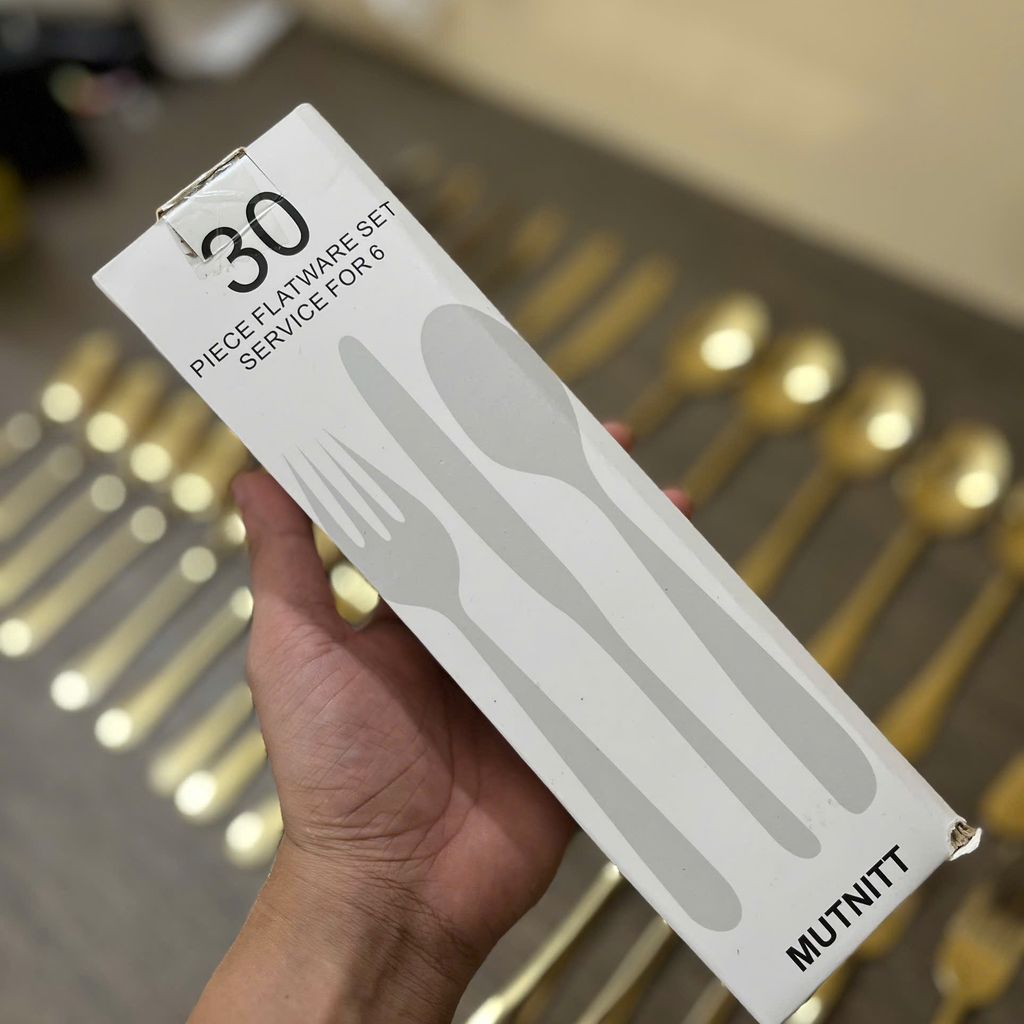 Bộ Dao Muỗng Nĩa Inox 30 Món Cao Cấp MUTNITT– An Toàn Máy Rửa Chén, Quà Tặng Sang Trọng  - Ảnh 4