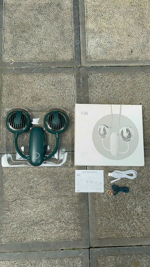 Quạt tích điện đa năng F38 - Đeo cổ , để bàn, cầm tay, kẹp áo - Ảnh 6