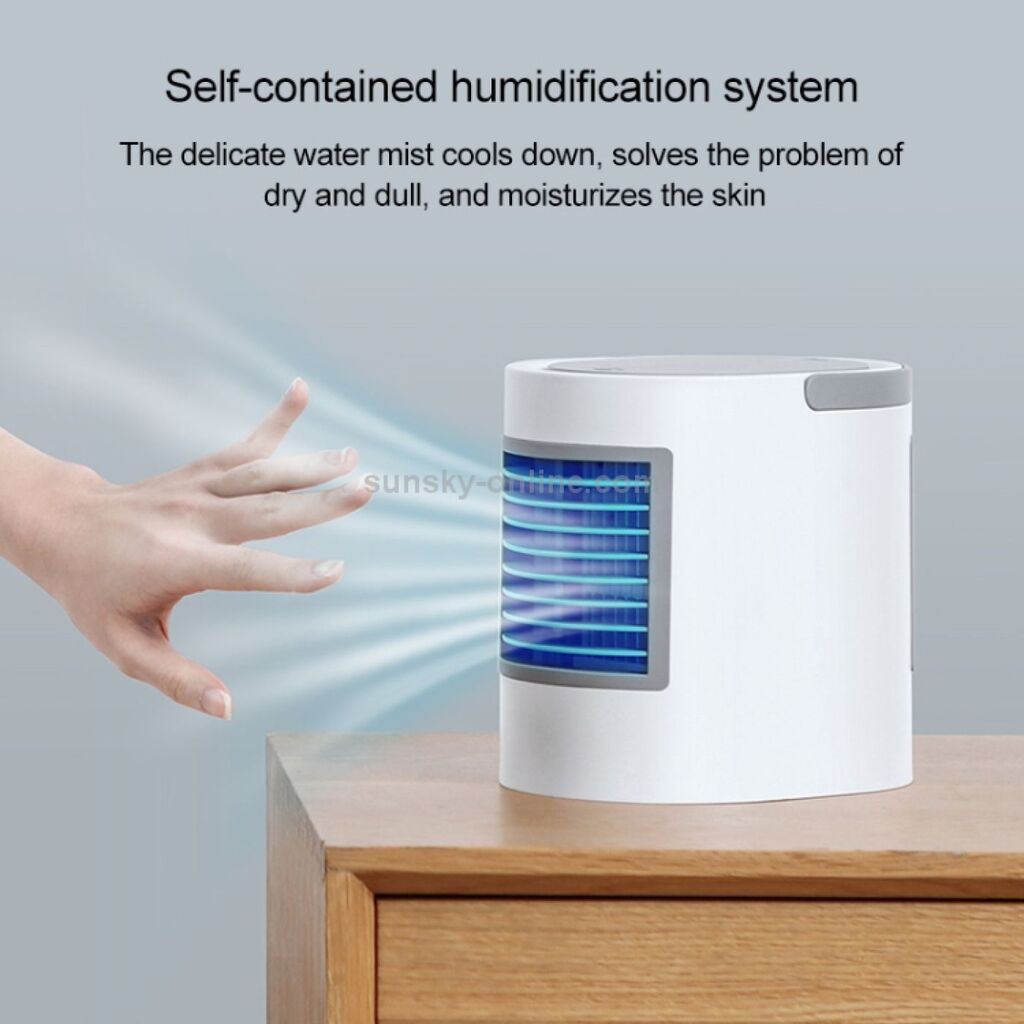 Quạt điều hoà không khi Air Cooler Fan- Quạt để bàn làm mát và phun sương mini kiêm đèn ngủ Air Cool - Ảnh 5