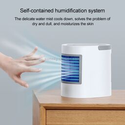 Quạt để bàn làm mát và phun sương mini kiêm đèn ngủ Air Cool - Hàng Amazon