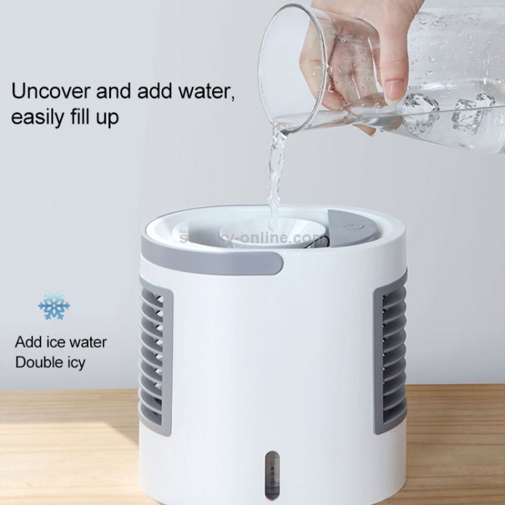 Quạt điều hoà không khi Air Cooler Fan- Quạt để bàn làm mát và phun sương mini kiêm đèn ngủ Air Cool - Ảnh 7